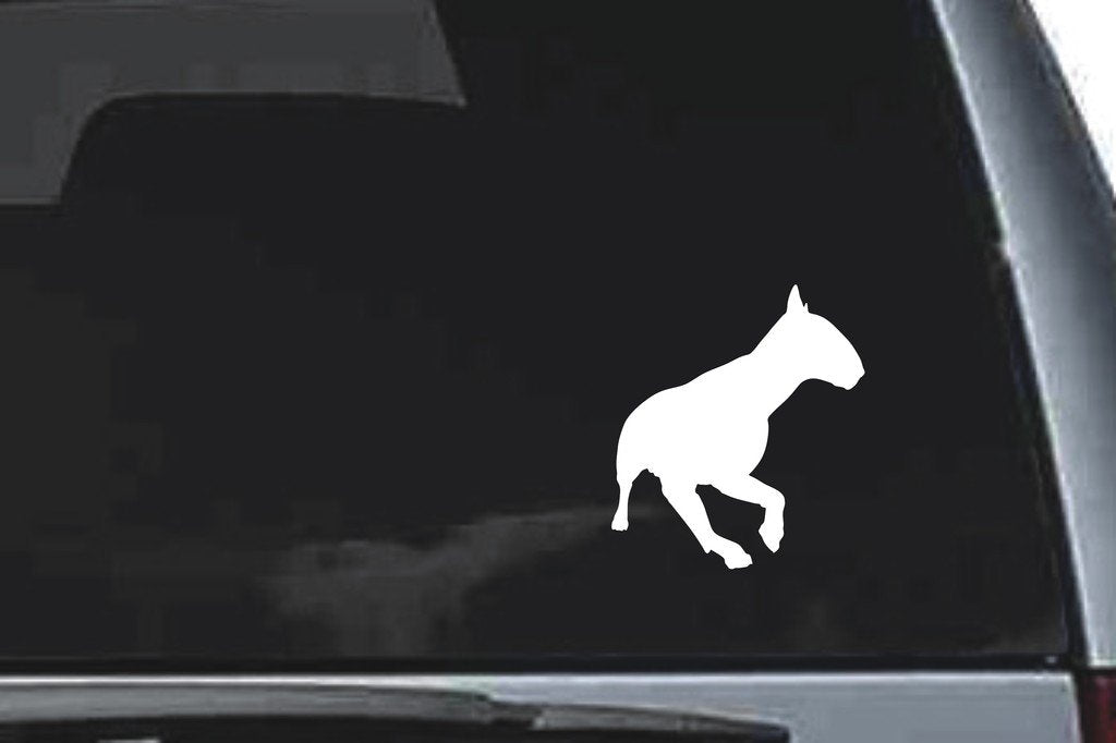 Picniva Bull Terrier Dog Sty31 Vinyl Car Window Decal, Approx 5 in