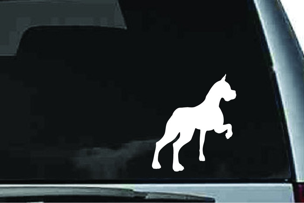Picniva Boxer Dog Sty18 Vinyl Car Window Decal, Approx 5 in