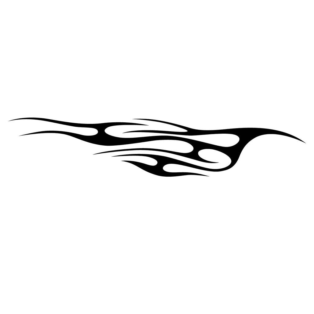 Picniva sty348 Racing Car Body Side Stripes Sticker Decal 2 Pcs