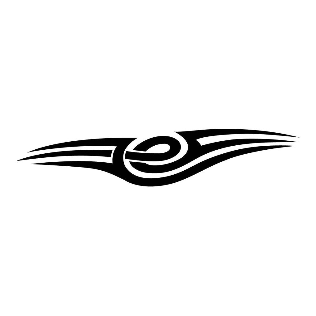 Picniva sty290 Racing Car Body Side Stripes Sticker Decal 2 Pcs
