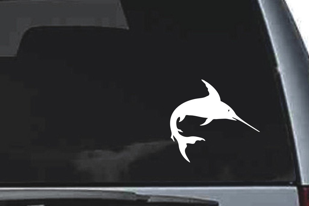 Picniva Marlin Sty13 Vinyl Car Window Decal, Approx 5 in