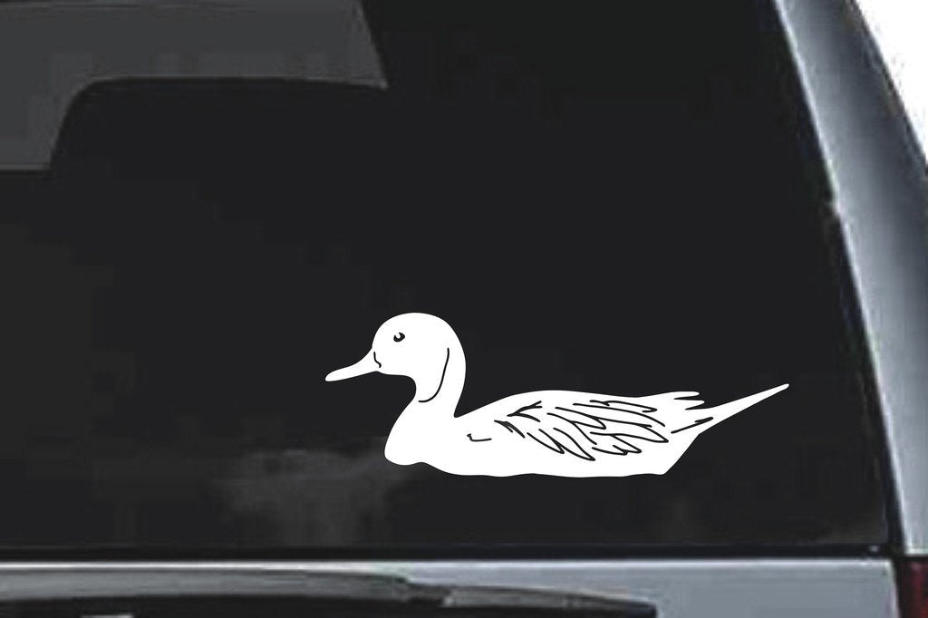 Picniva Duck Sty4 Vinyl Car Window Decal, Approx 5 in