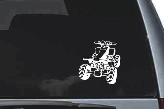 Picniva ATV Quad Sty4 Vinyl Car Window Decal, Approx 5 in