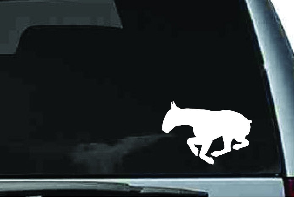 Picniva Bull Terrier Dog Sty3 Vinyl Car Window Decal, Approx 5 in