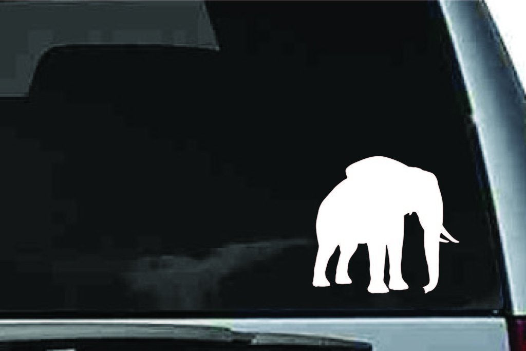 Picniva Elephant Sty18 Vinyl Car Window Decal, Approx 5 in