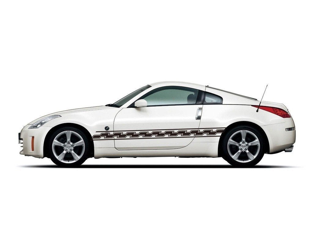 Picniva sty165 Racing Car Body Side Stripes Sticker Decal 2 Pcs