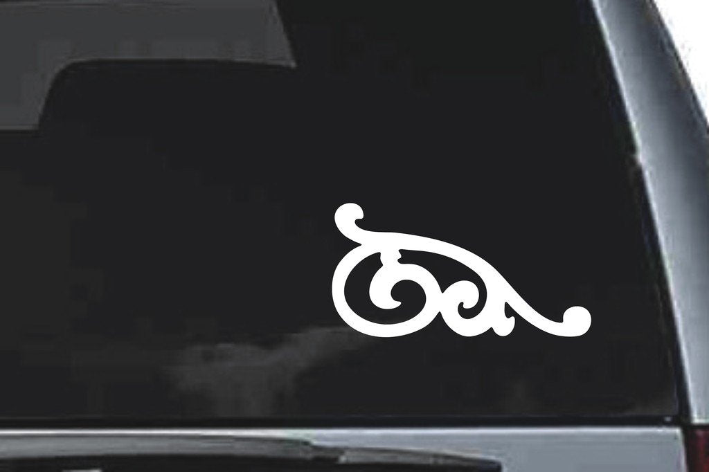 Picniva Scroll Sty75 Vinyl Car Window Decal, Approx 5 in