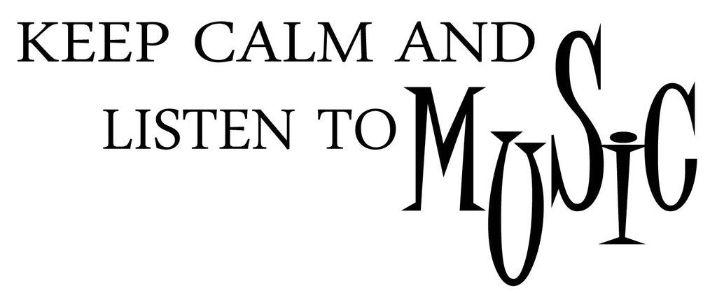 Picniva Keep Calm And Listen To Music Quote Removable Vinyl Wall Decal - Color: keep calm and listen to music