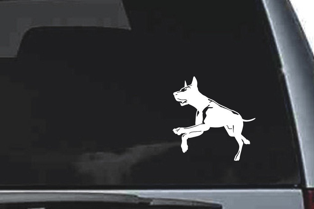 Picniva Doberman Dog Sty6 Vinyl Car Window Decal, Approx 5 in