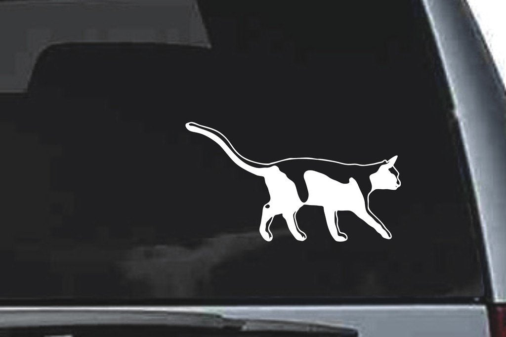 Picniva Cat Sty27 Vinyl Car Window Decal, Approx 5 in