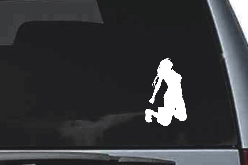 Picniva Kneeling Sty4 Vinyl Car Window Decal, Approx 5 in