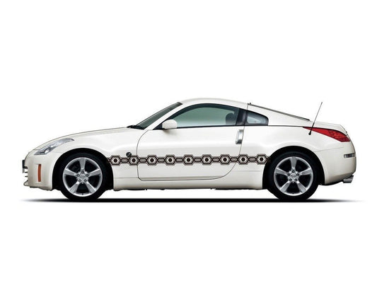 Picniva sty525Car Body Side Stripes Vinyl Graphics Sticker Decals 2 Pcs