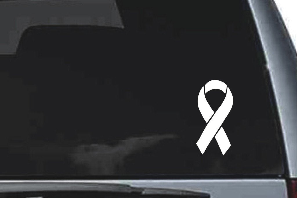 Picniva Ribbon Sty1 Vinyl Car Window Decal, Approx 5 in