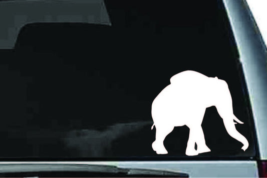 Picniva Elephant Sty2 Vinyl Car Window Decal, Approx 5 in