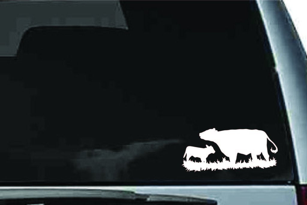 Picniva Cow Sty78 Vinyl Car Window Decal, Approx 5 in