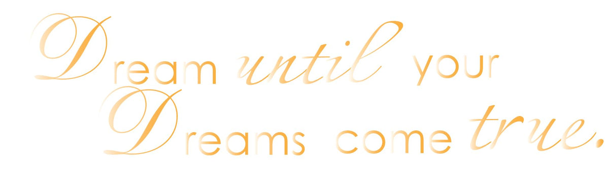 Picniva Dream Until Your Dreams Come True Wall Decal, Gold, 7 x 28 in