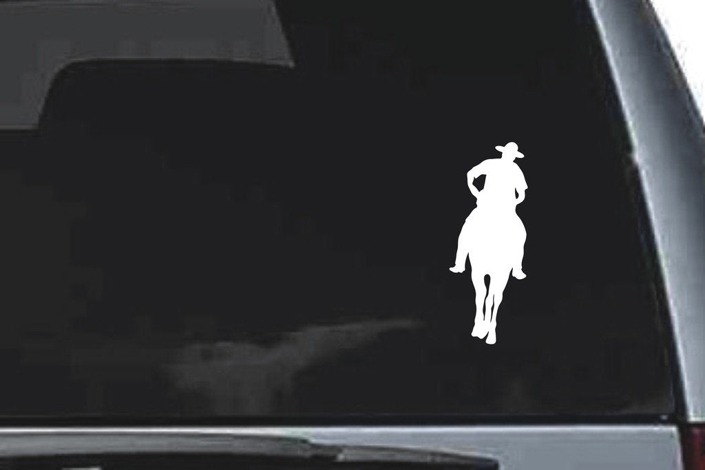 Picniva Horse Rider Sty22 Vinyl Car Window Decal, Approx 5 in