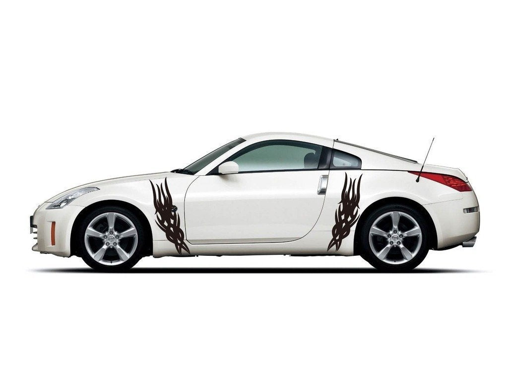Picniva sty356 Racing Car Body Side Stripes Sticker Decal 2 Pcs