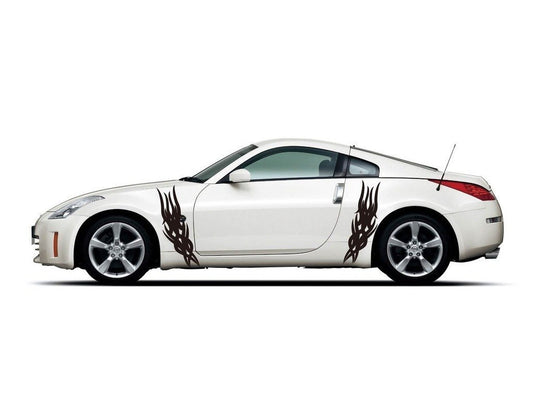 Picniva sty356 Racing Car Body Side Stripes Sticker Decal 2 Pcs