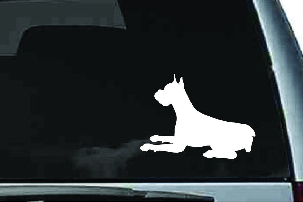 Picniva Boxer Dog Sty6 Vinyl Car Window Decal, Approx 5 in