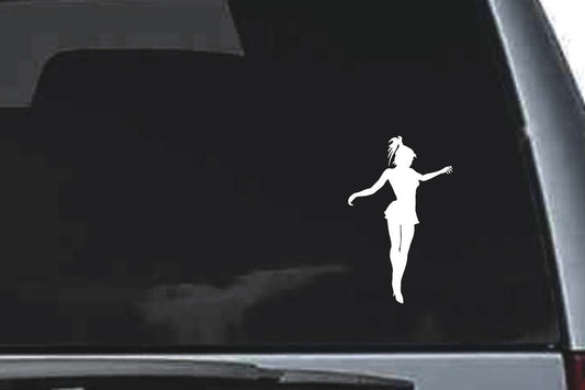 Picniva Girl Sty44 Vinyl Car Window Decal, Approx 5 in
