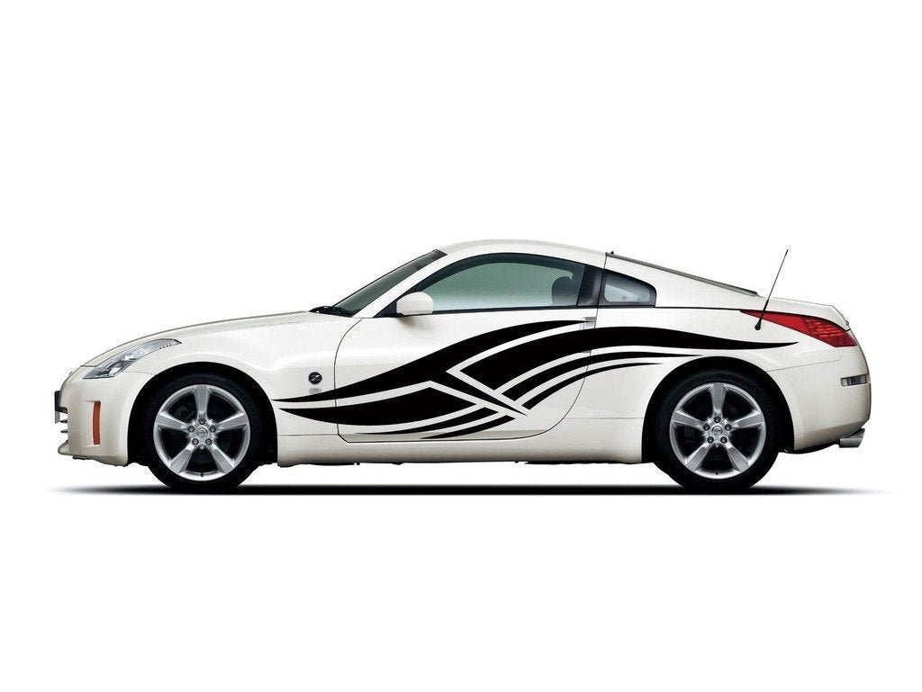 Picniva Style 42 Racing Side Stripe Vinyl Decals, 11 x 57 in, 2 Pc