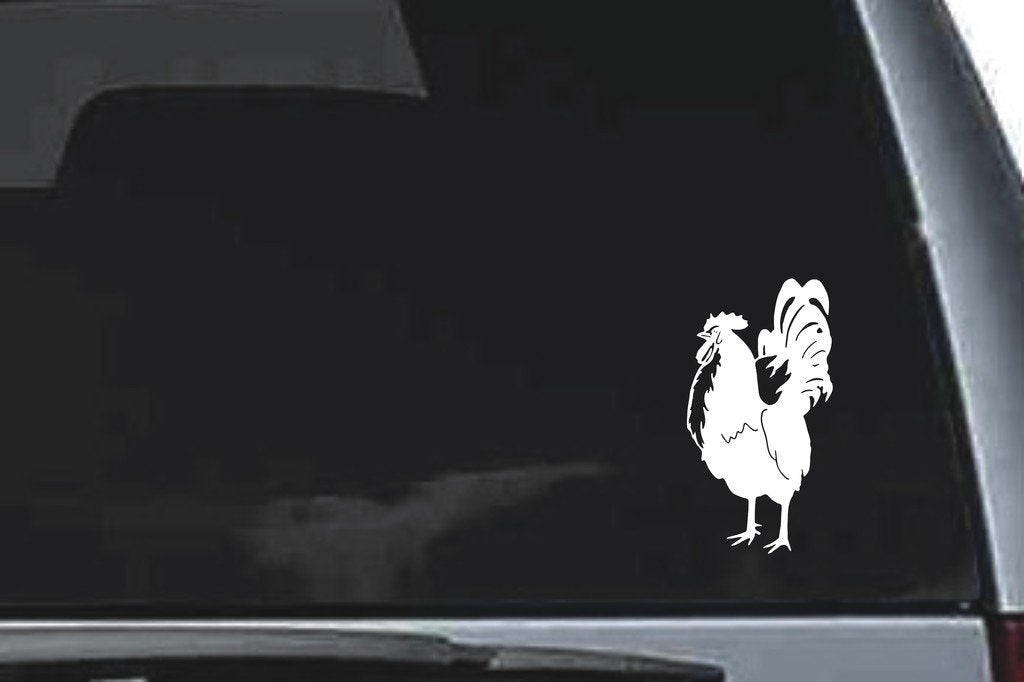 Picniva Rooster Sty5 Vinyl Car Window Decal, Approx 5 in