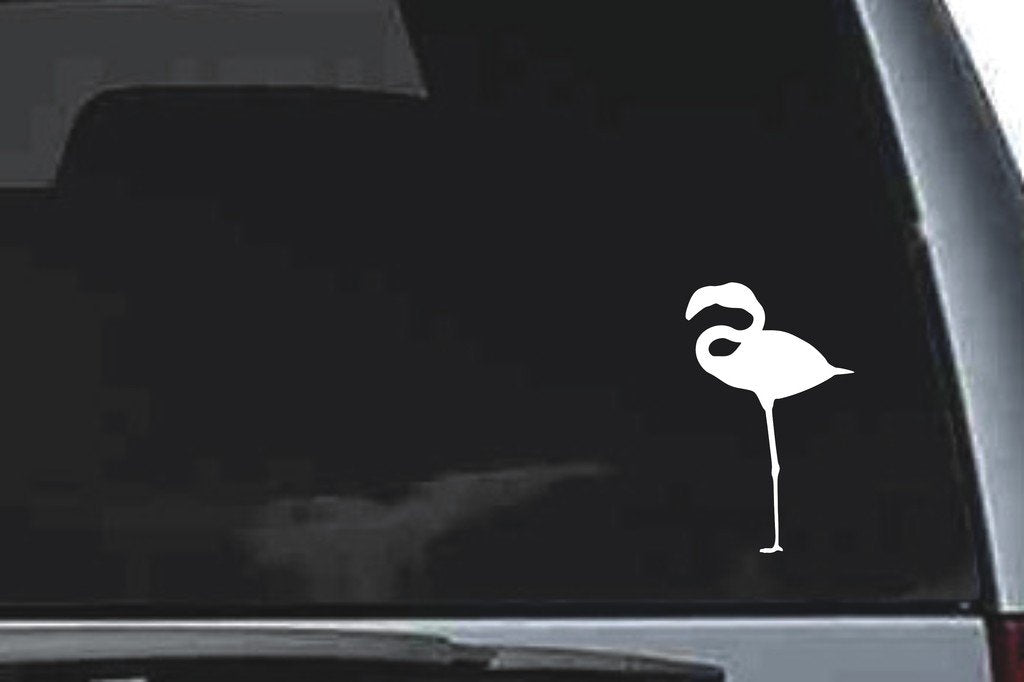 Picniva Flamingo Sty3a Vinyl Car Window Decal, Approx 5 in