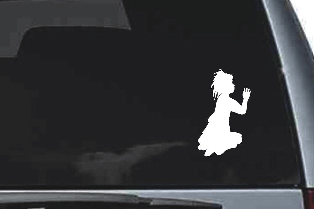 Picniva Girl Sty52 Vinyl Car Window Decal, Approx 5 in