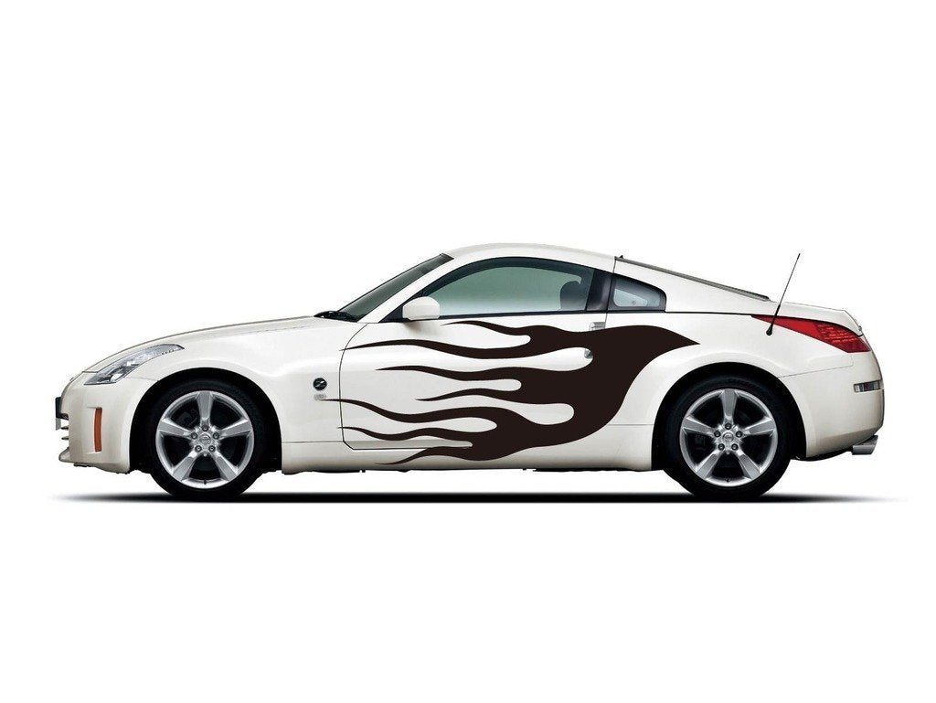 Picniva sty245 Racing Car Body Side Stripes Sticker Decal 2 Pcs