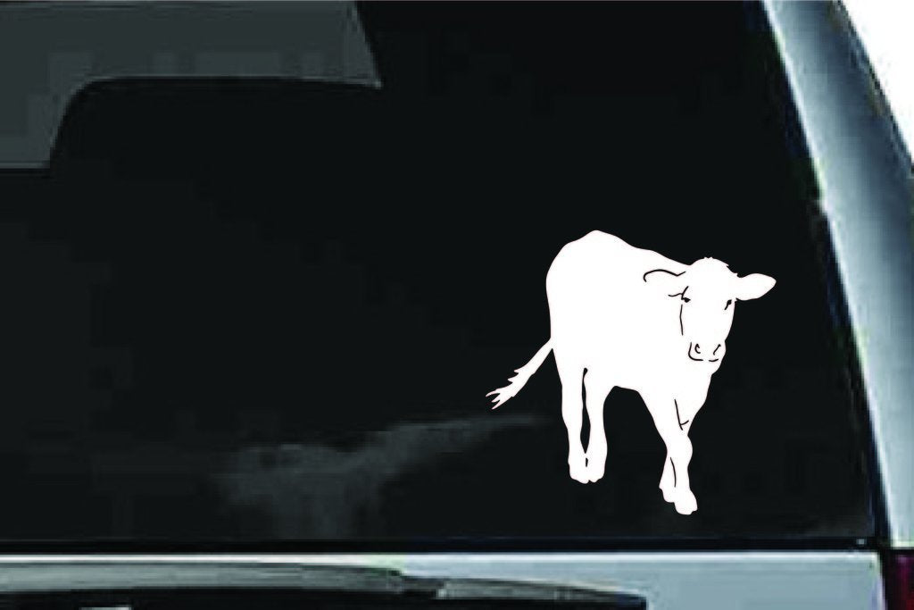 Picniva Cow Sty7 Vinyl Car Window Decal, Approx 5 in