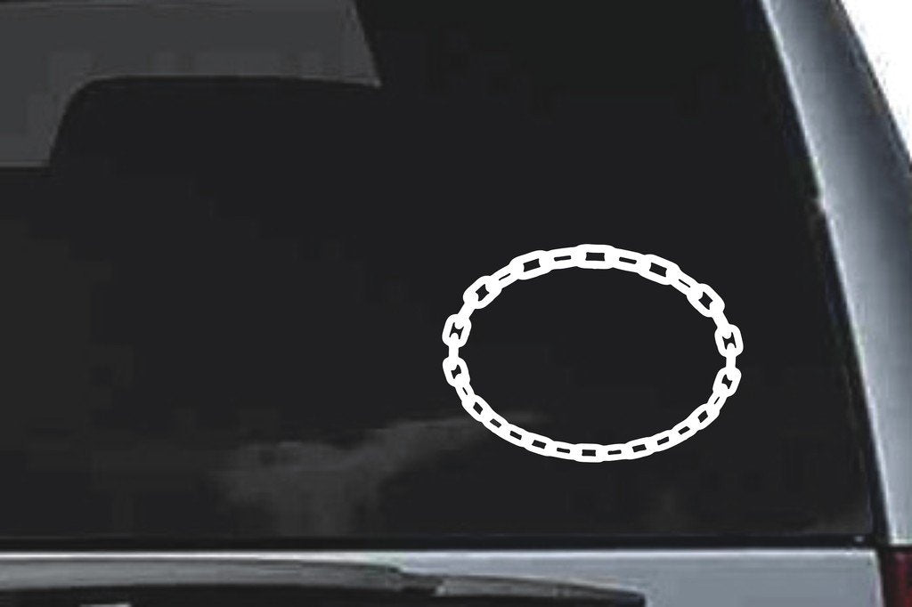 Picniva Chain Sty1a Vinyl Car Window Decal, Approx 5 in