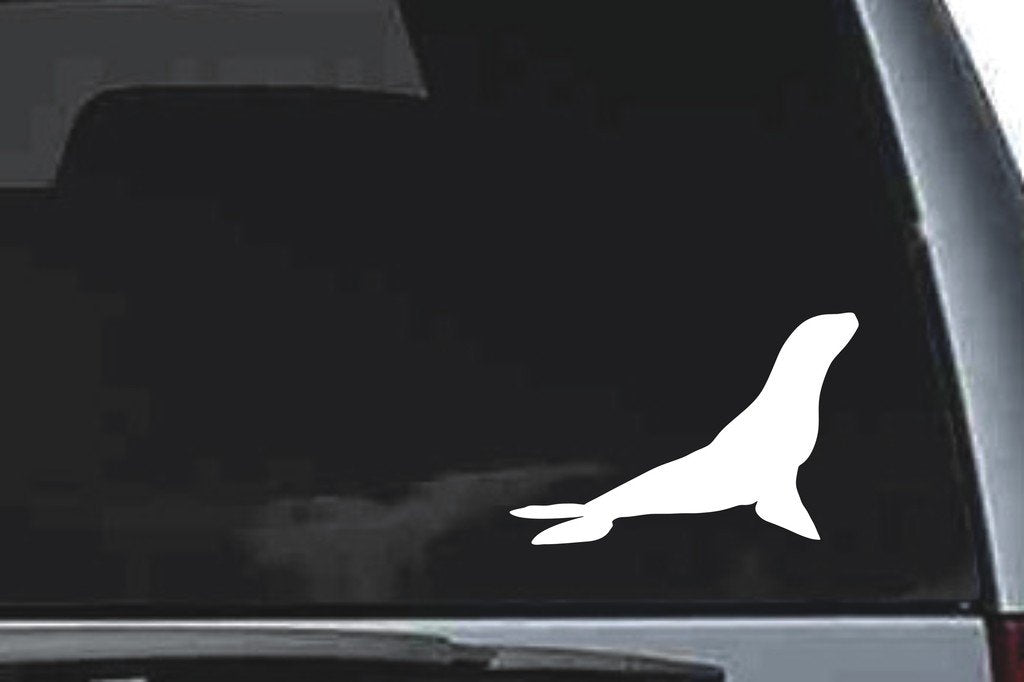 Picniva Sea Lion Vinyl Car Window Decal, Approx 5 in