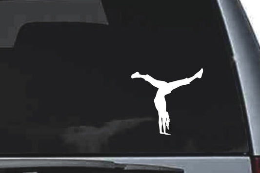 Picniva Handstand Vinyl Car Window Decal, Approx 5 in