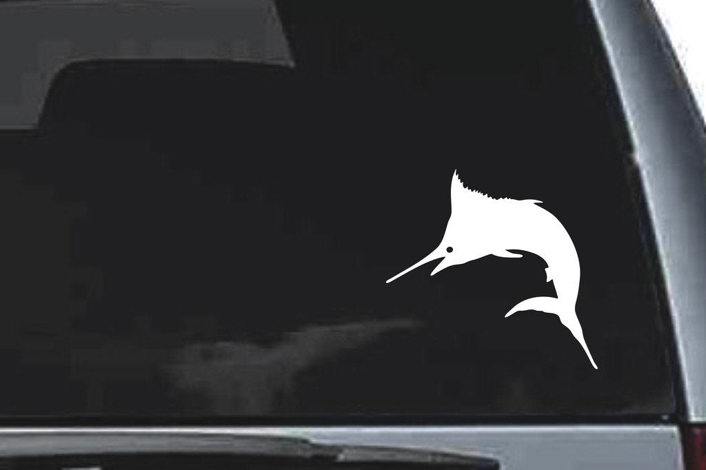 Picniva Marlin Sty15 Vinyl Car Window Decal, Approx 5 in