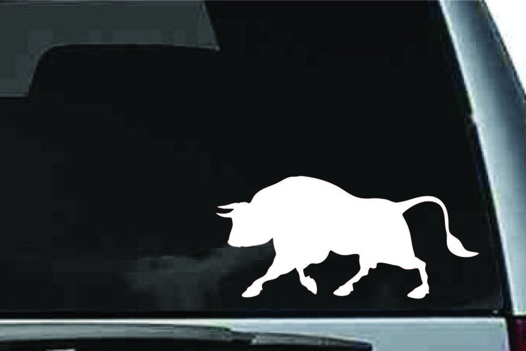 Picniva Bull Sty2a Vinyl Car Window Decal, Approx 5 in