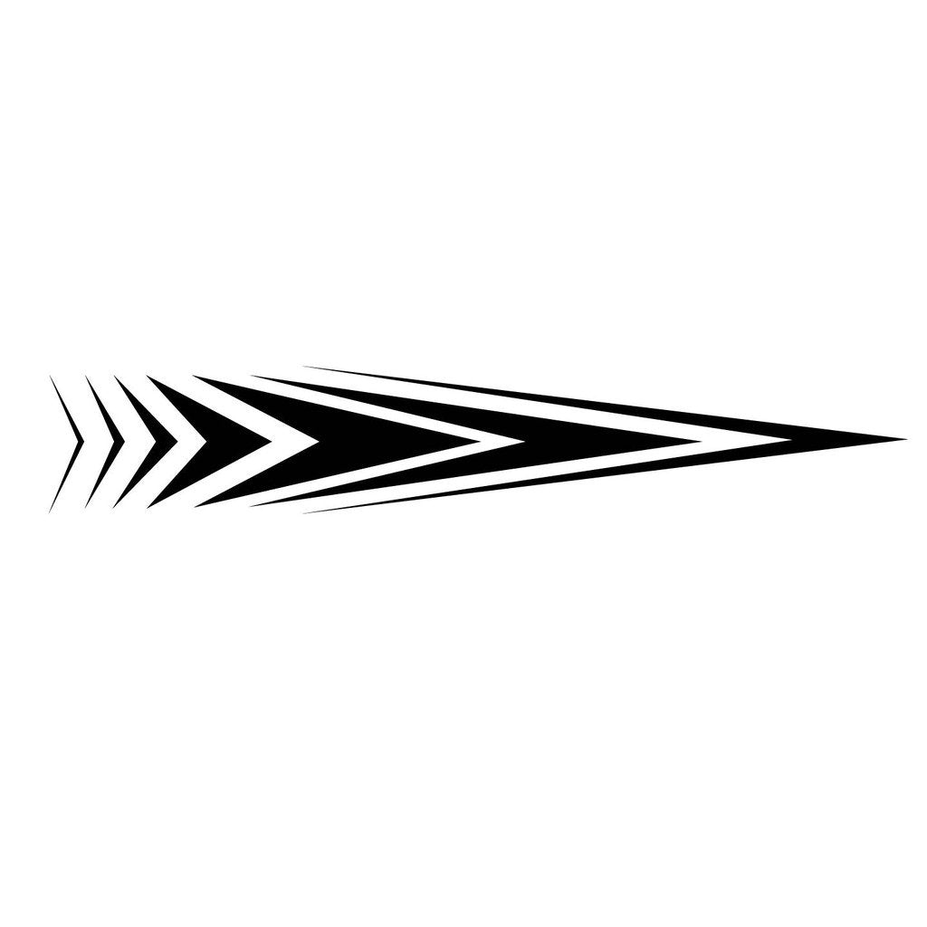 Picniva Style 236 Racing Side Stripe Vinyl Decals, 11 x 65 in, 2 Pc