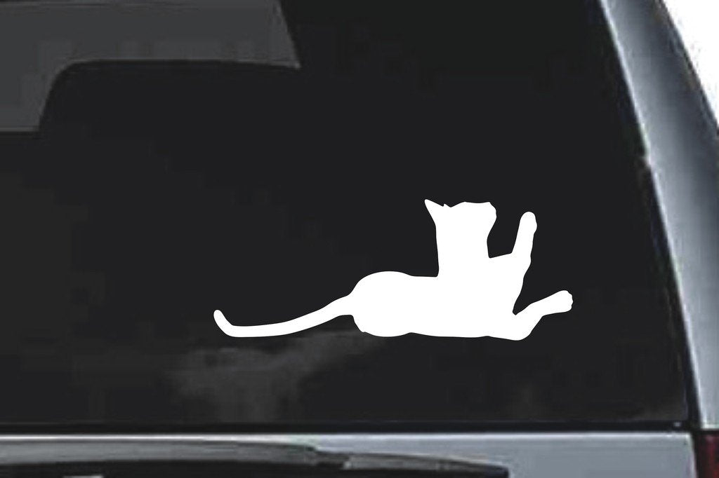 Picniva Abyssinian Cat Sty3 Vinyl Car Window Decal, Approx 5 in