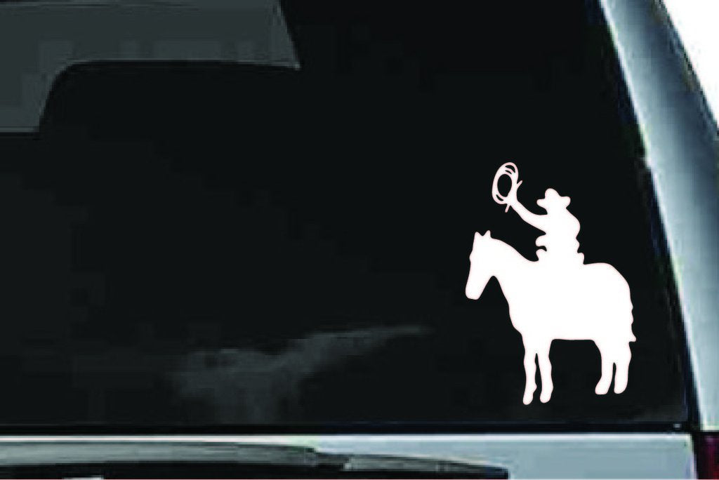 Picniva Horse Rider Sty16 Vinyl Car Window Decal, Approx 5 in