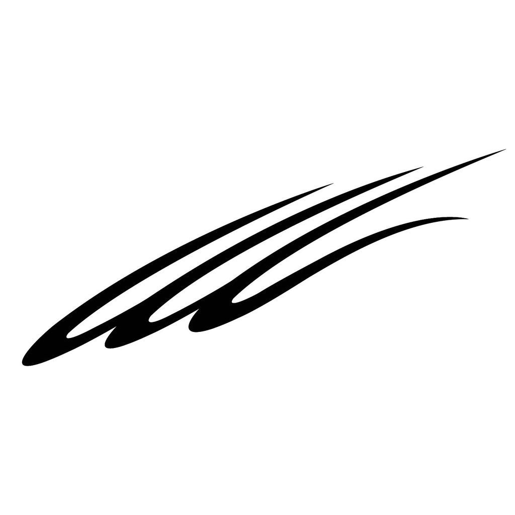 Picniva sty369 Racing Car Body Side Stripes Sticker Decal 2 Pcs