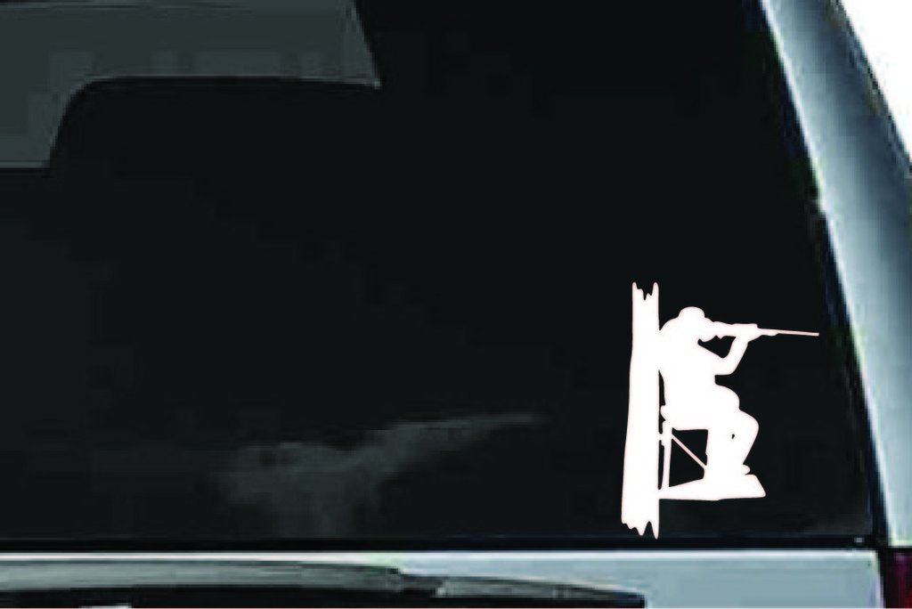 Picniva Deer Hunter Sty1 Vinyl Car Window Decal, Approx 5 in