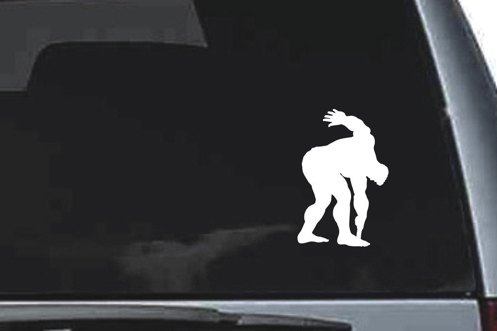 Picniva Muscle Man Sty20 Vinyl Car Window Decal, Approx 5 in