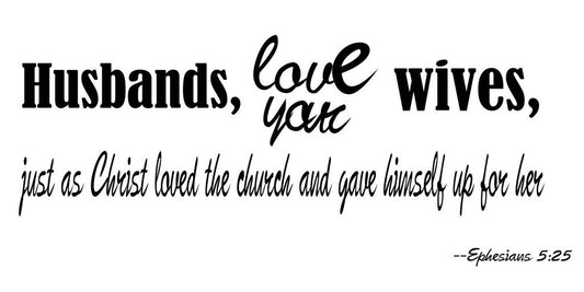 Picniva Ephesians 5:25 Scripture Removable Vinyl Wall Decal