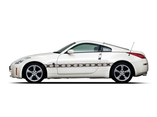 Picniva sty228 Racing Car Body Side Stripes Sticker Decal 2 Pcs
