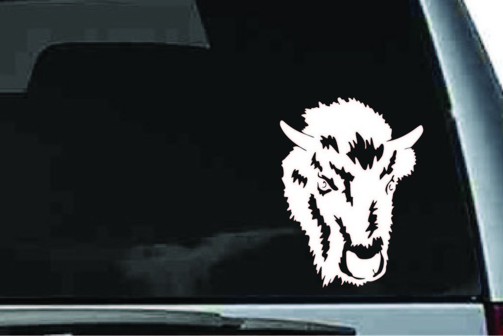 Picniva Buffalo Sty1 Vinyl Car Window Decal, Approx 5 in