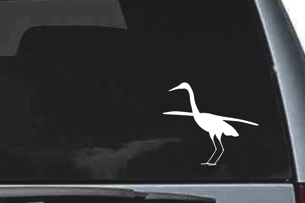Picniva Egret Sty1 Vinyl Car Window Decal, Approx 5 in