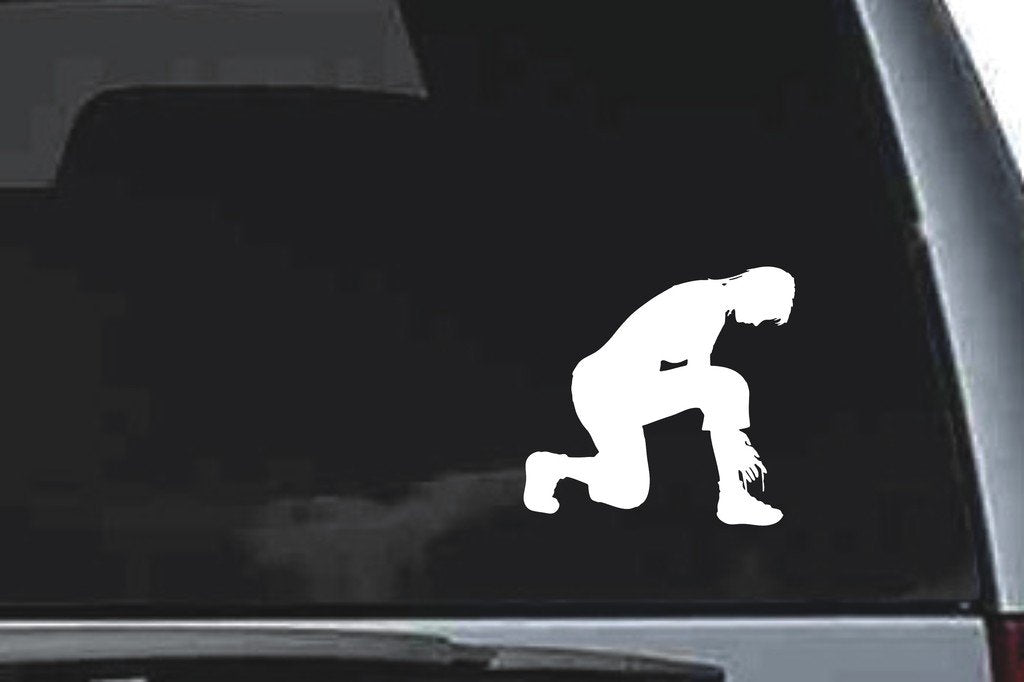 Picniva Kneeling Sty3 Vinyl Car Window Decal, Approx 5 in