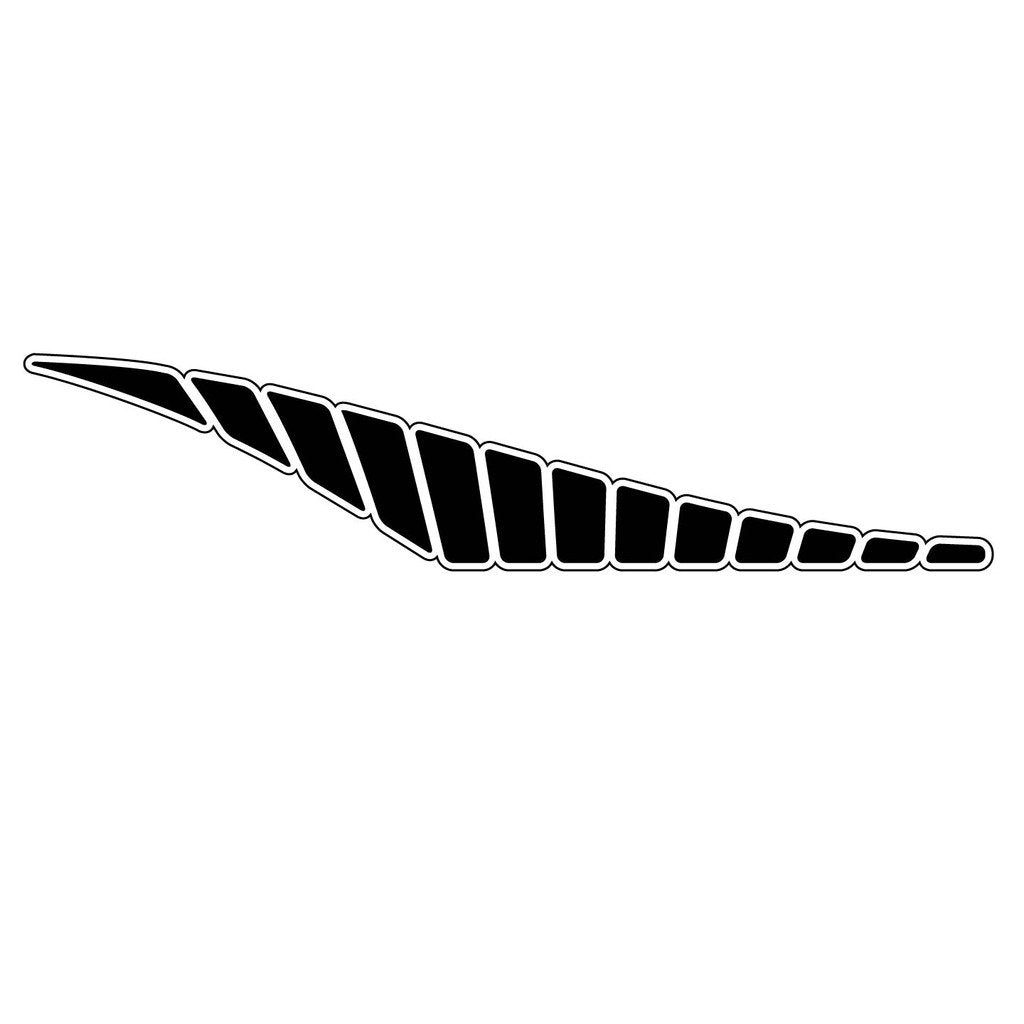 Picniva sty112 Racing Car Body Side Stripes Sticker Decal 2 Pcs