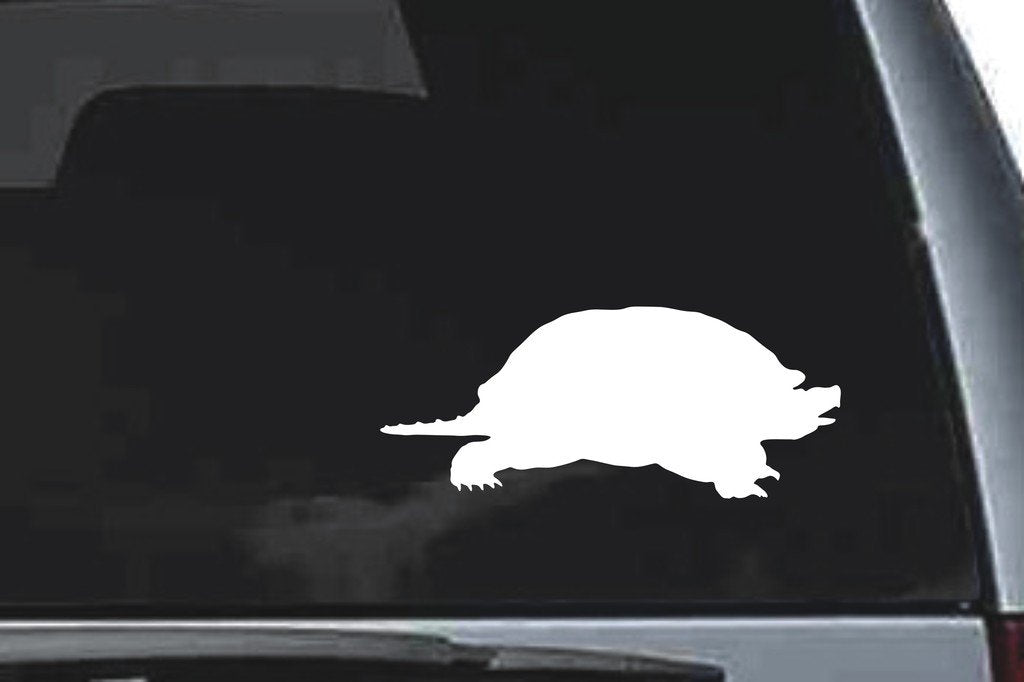 Picniva Snapping Turtle Sty3 Vinyl Car Window Decal, Approx 5 in