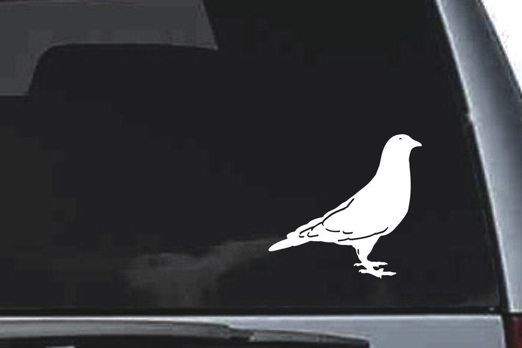 Picniva Pigeon Sty1 Vinyl Car Window Decal, Approx 5 in